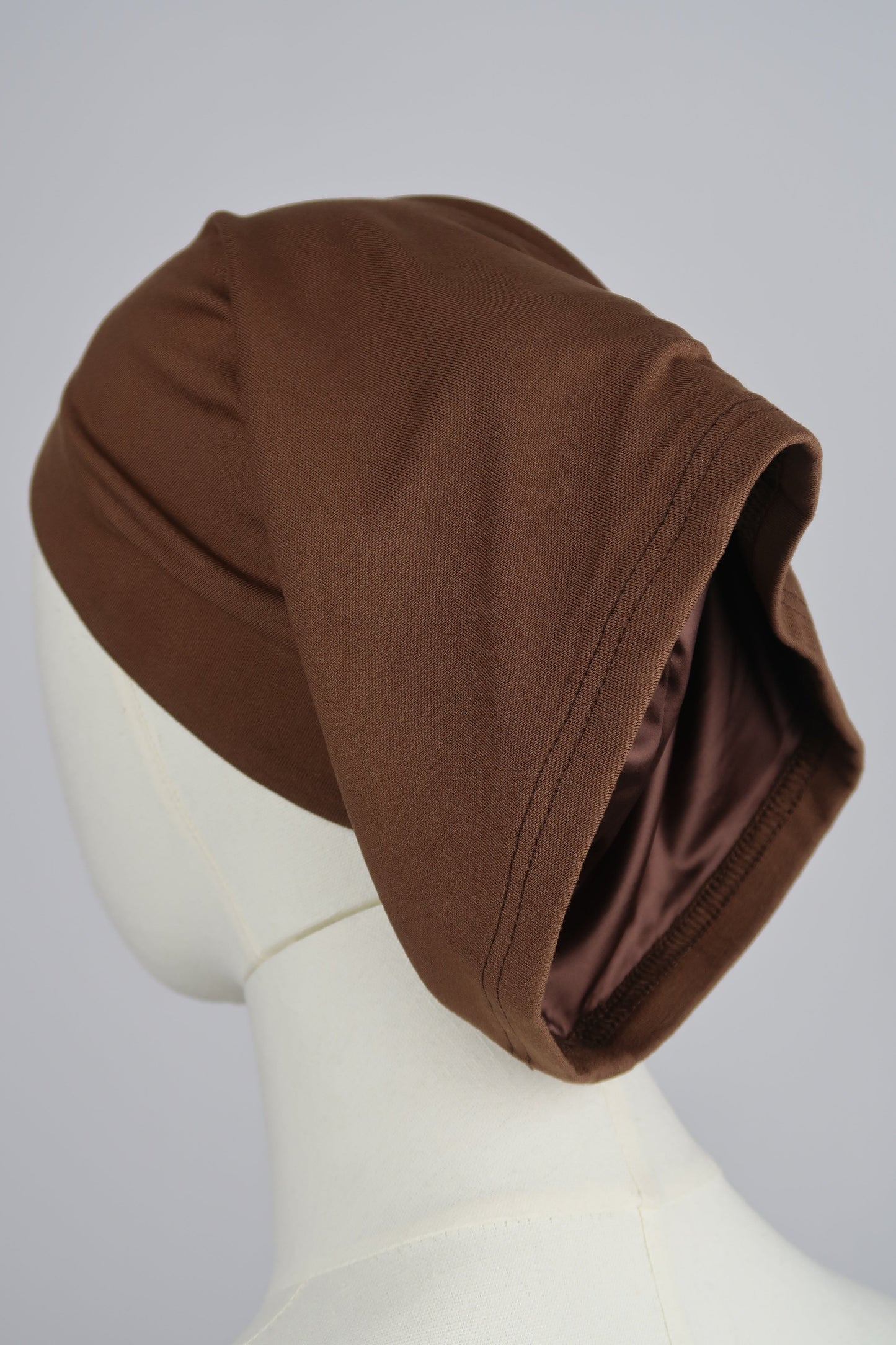 Brown Silk-Lined Tube Undercap