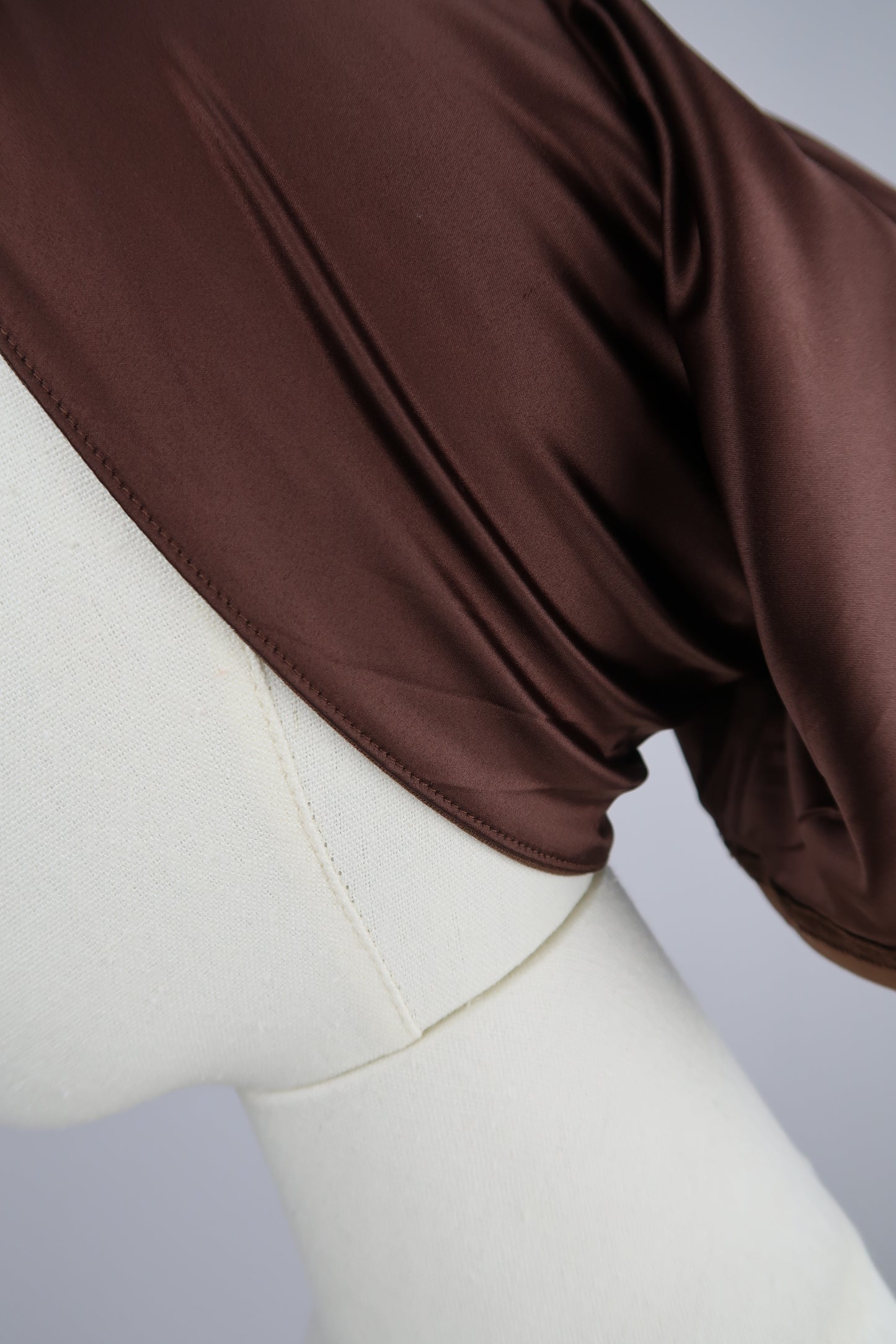 Brown Silk-Lined Tube Undercap