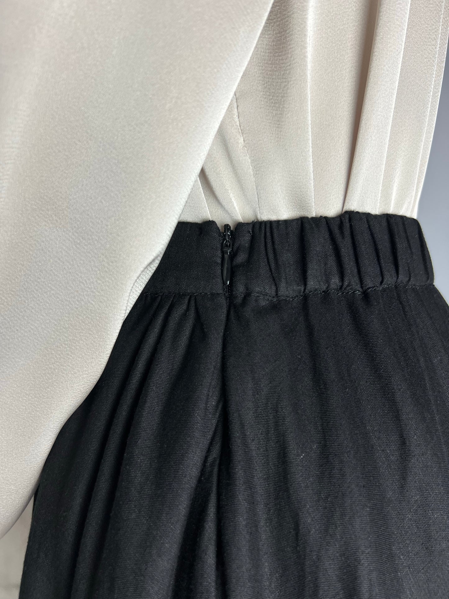 Black Linen Maxi Skirt
