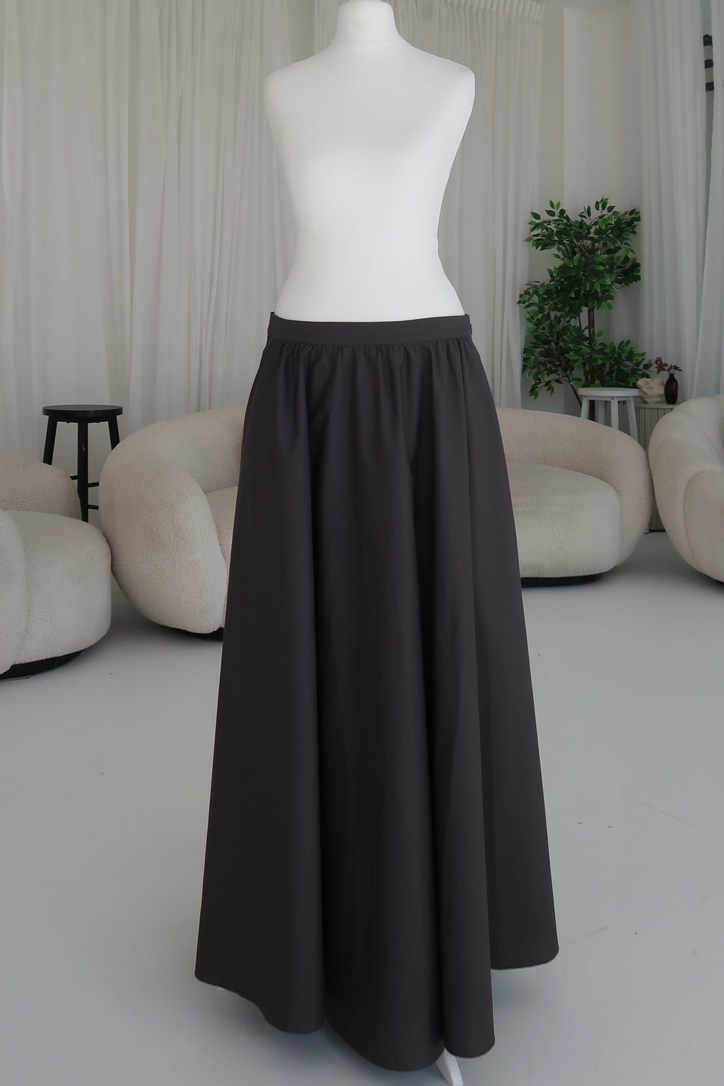 Charcoal Cotton Skirt