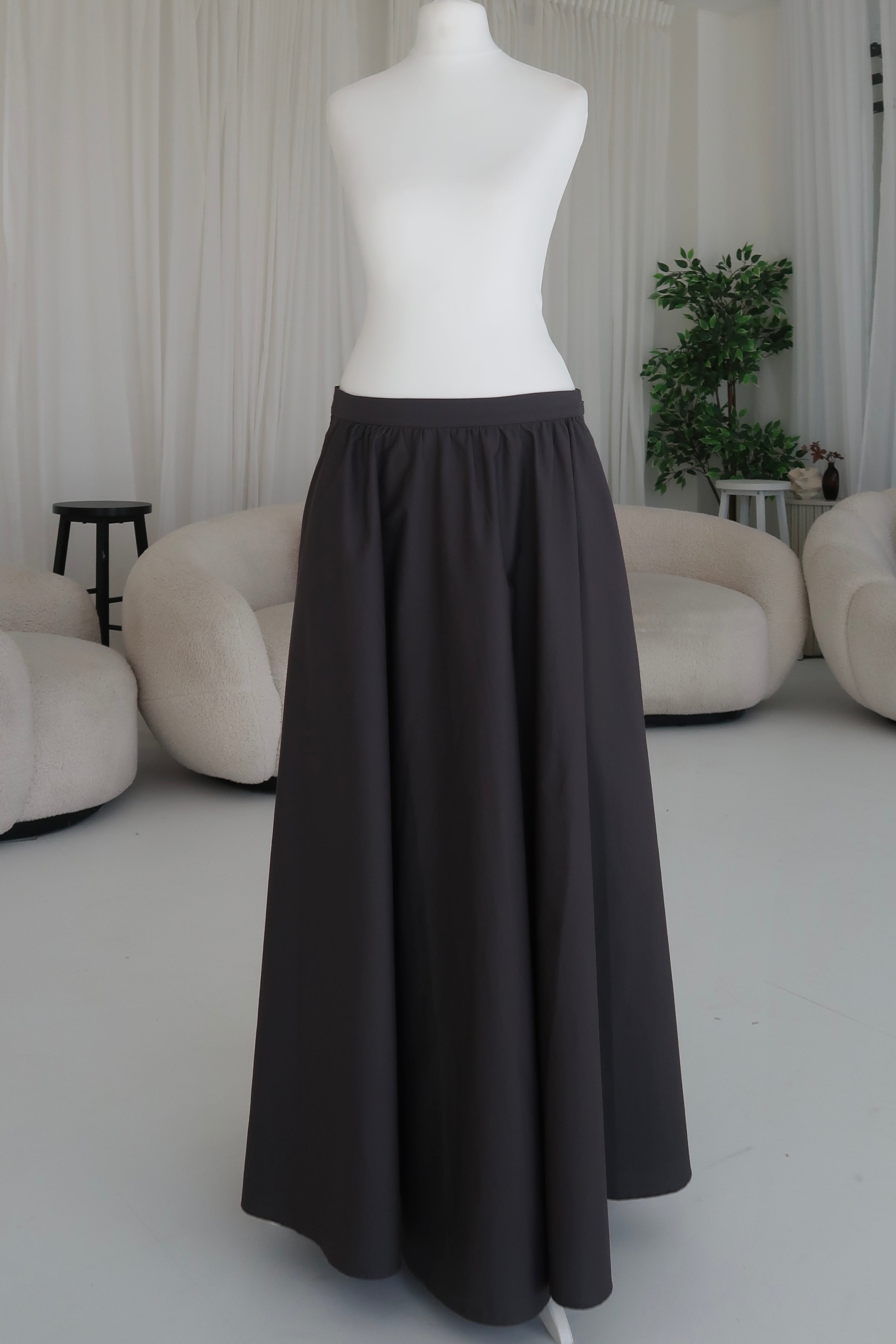 Charcoal Cotton Skirt