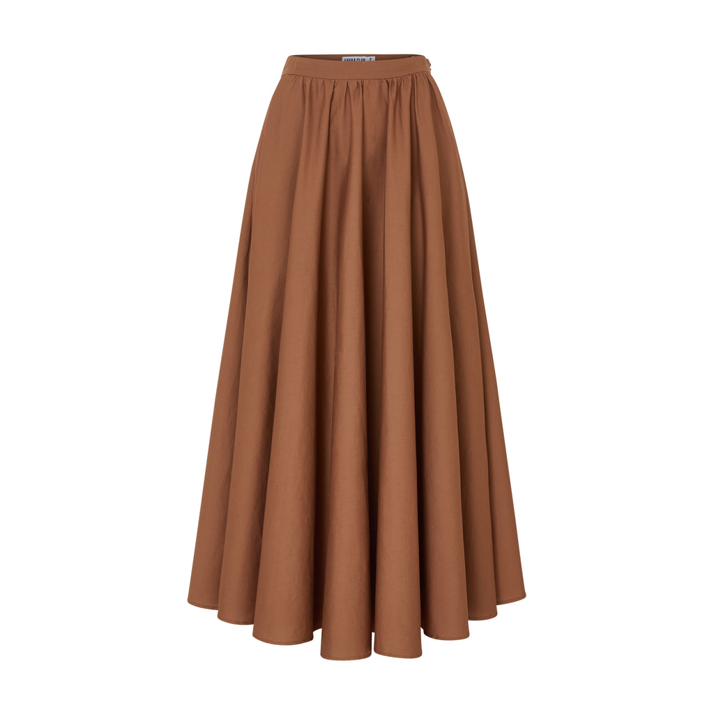 Brown | Twill Cotton Maxi