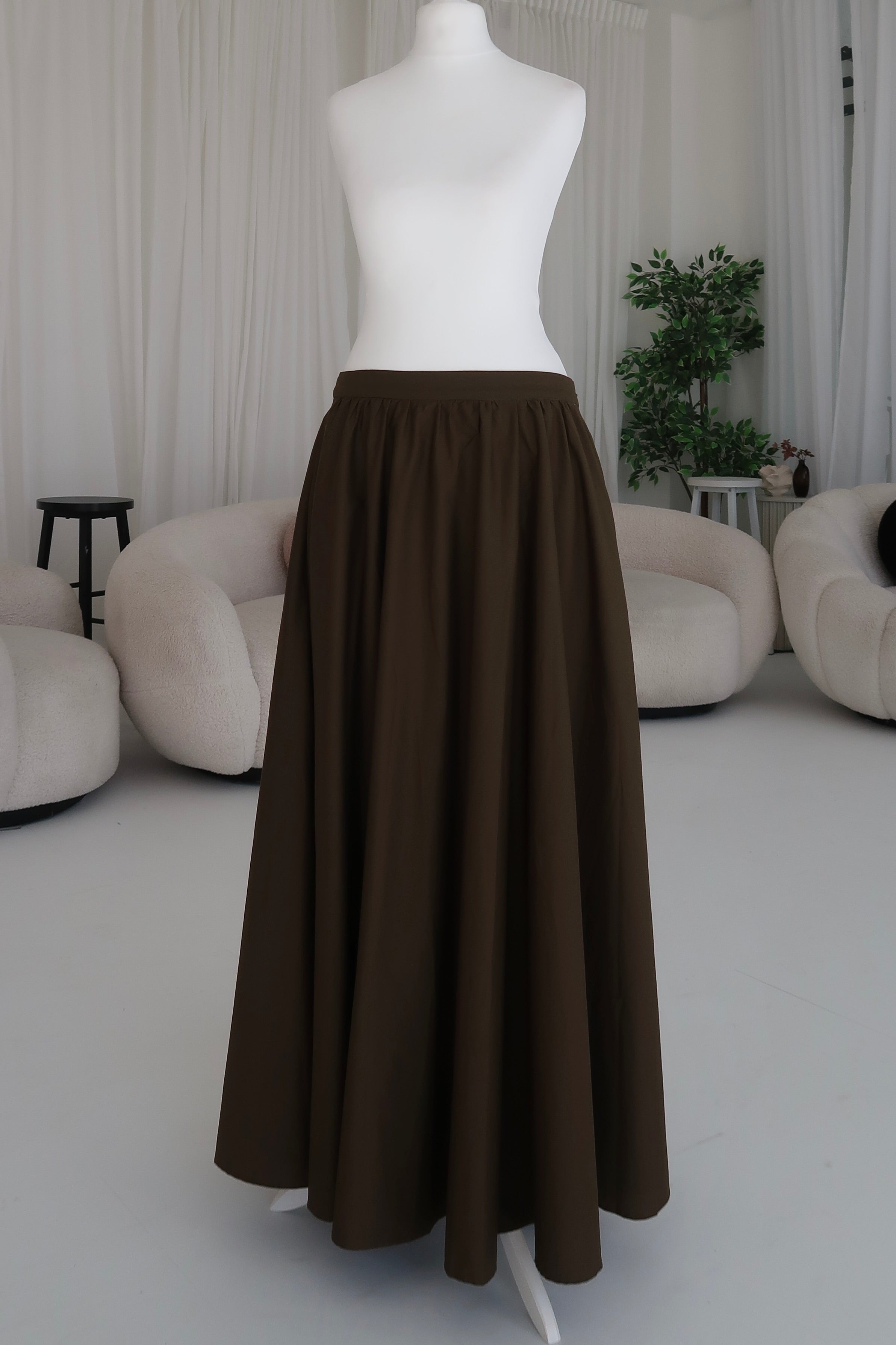 Khaki Cotton Skirt