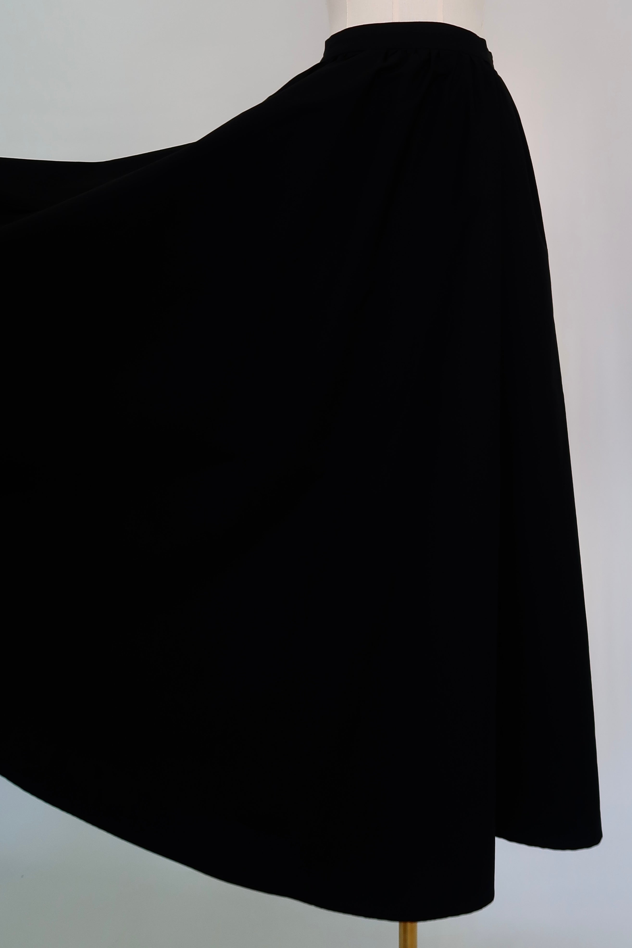 Black Cotton Skirt