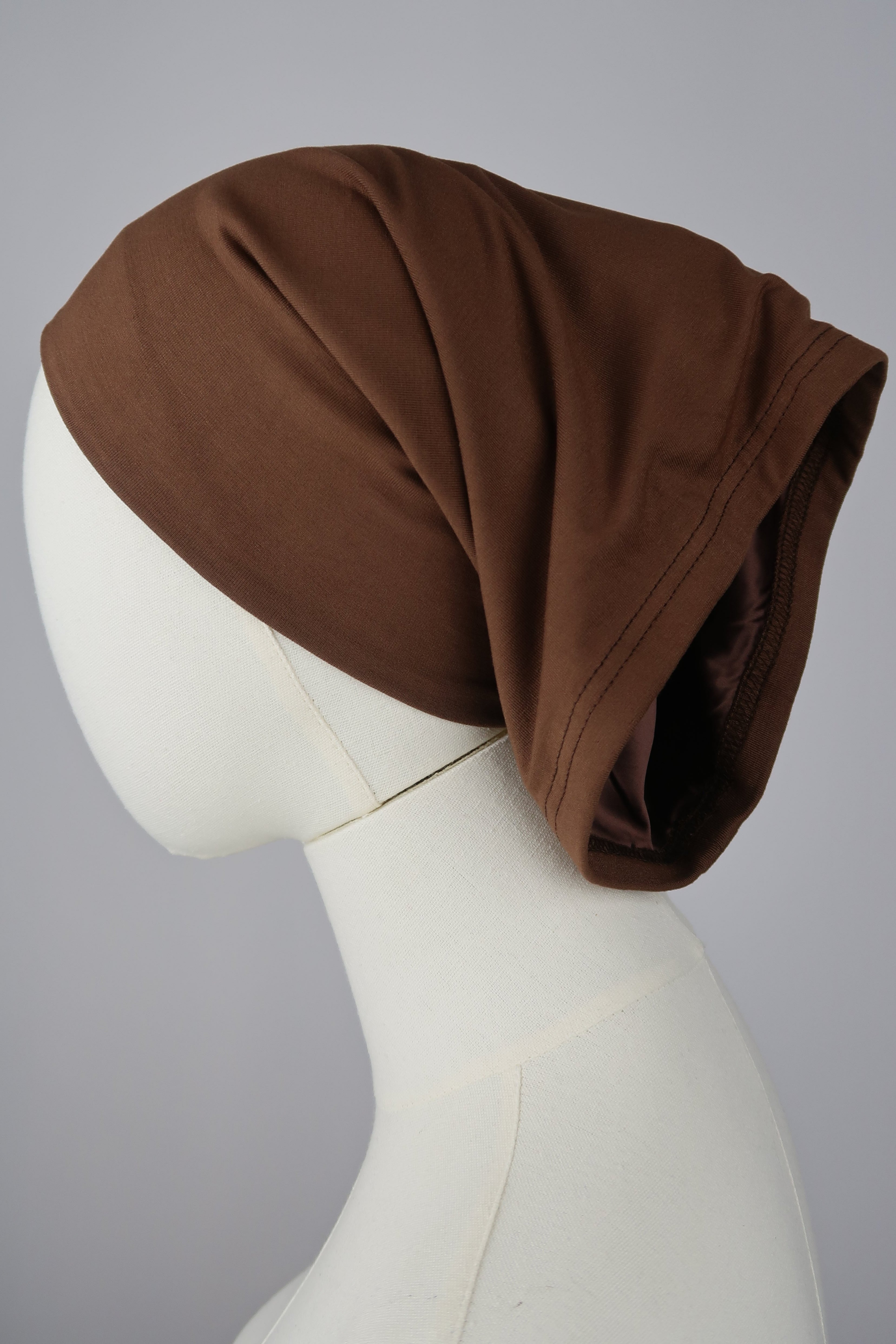 Brown Silk-Lined Tube Undercap