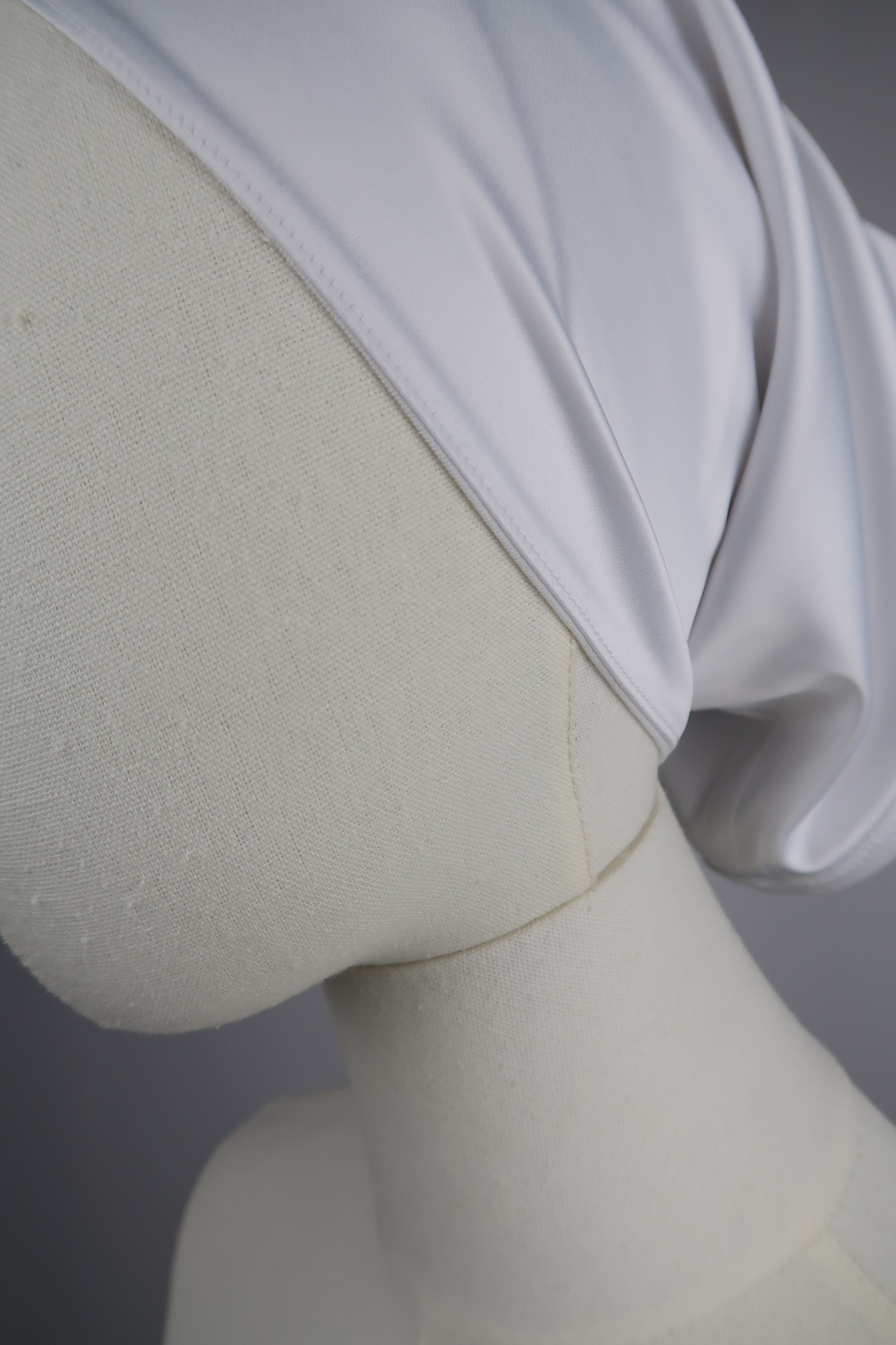 White Silk-Lined Tube Undercap