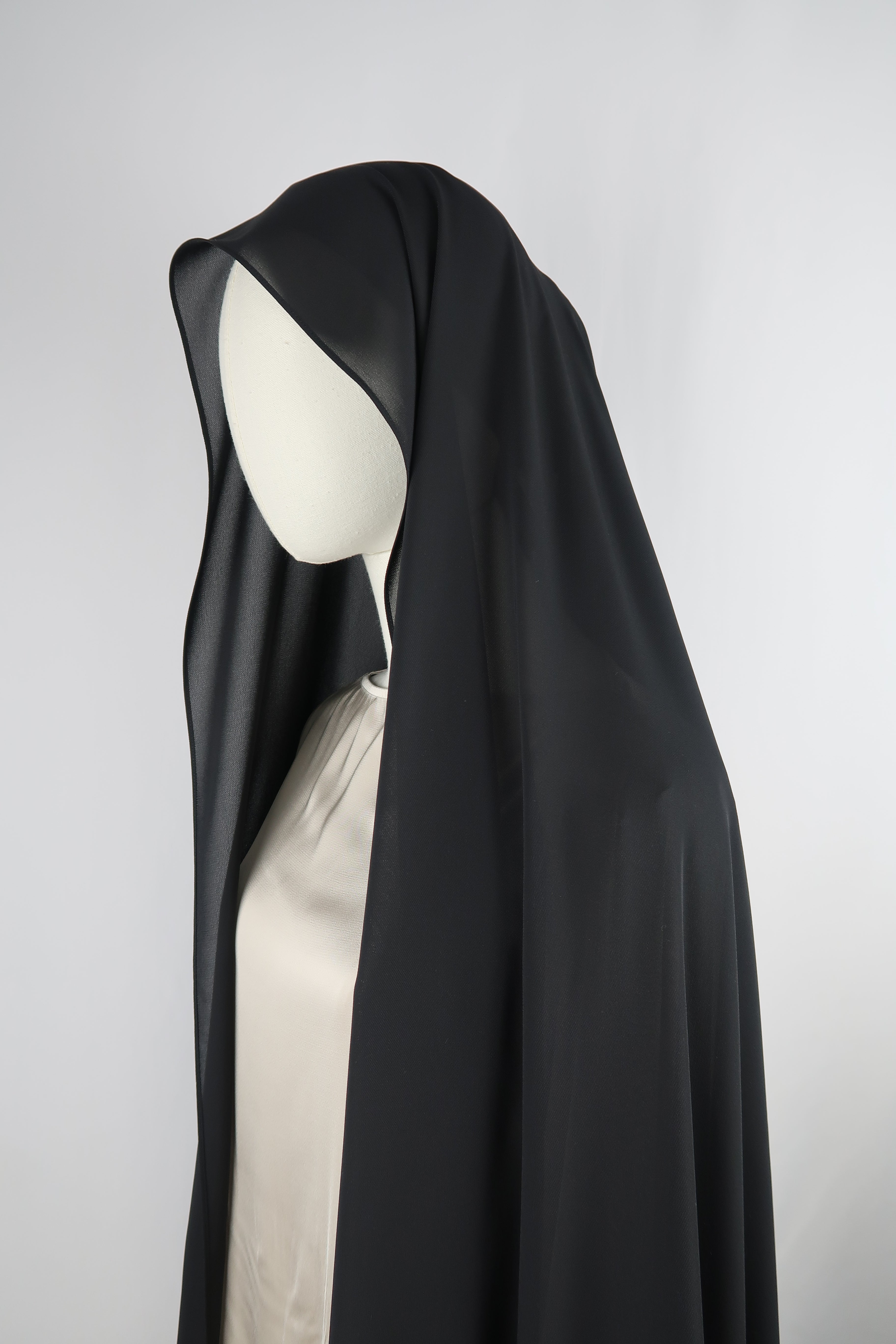 Black Instant Chiffon Hijab
