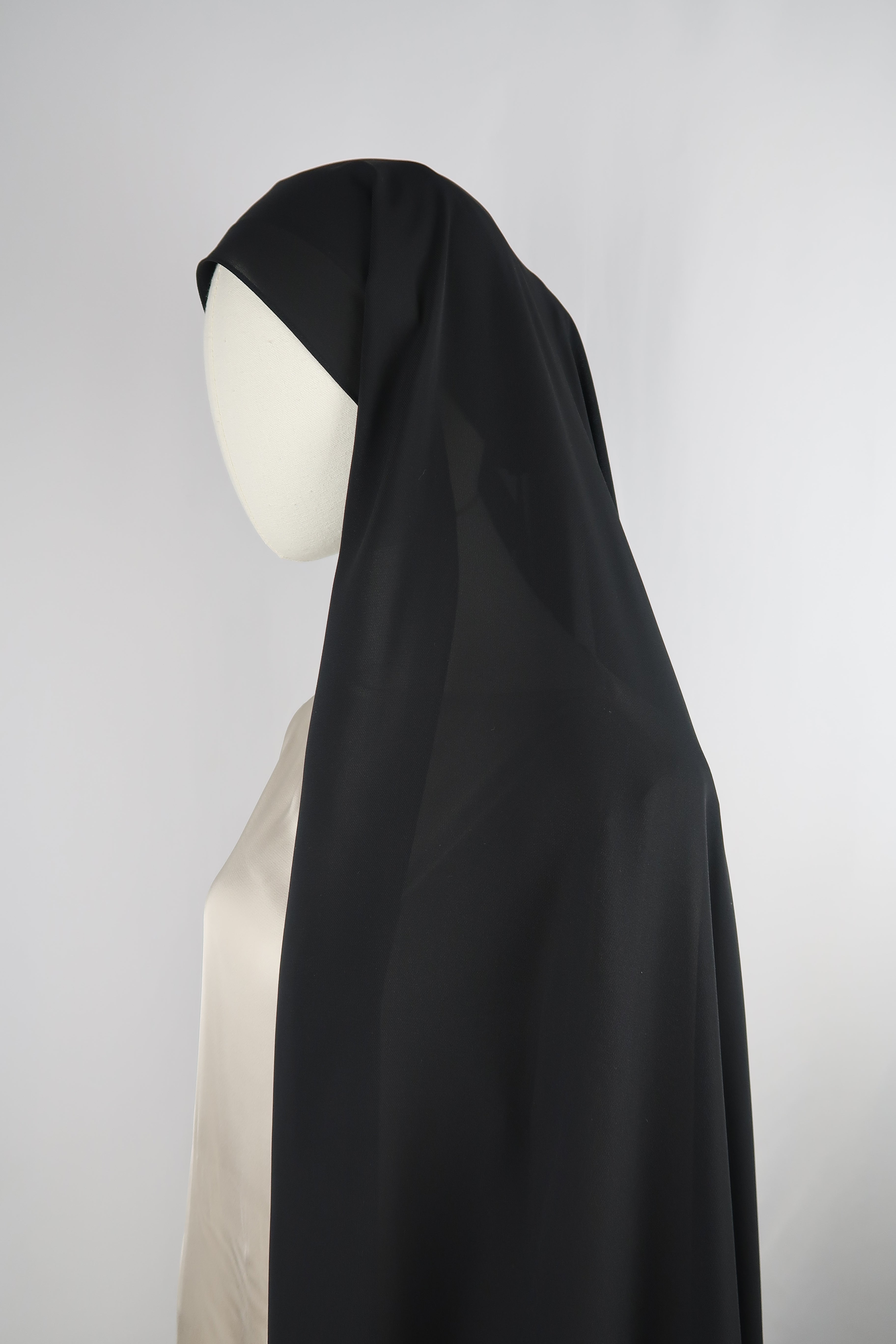 Black Instant Chiffon Hijab