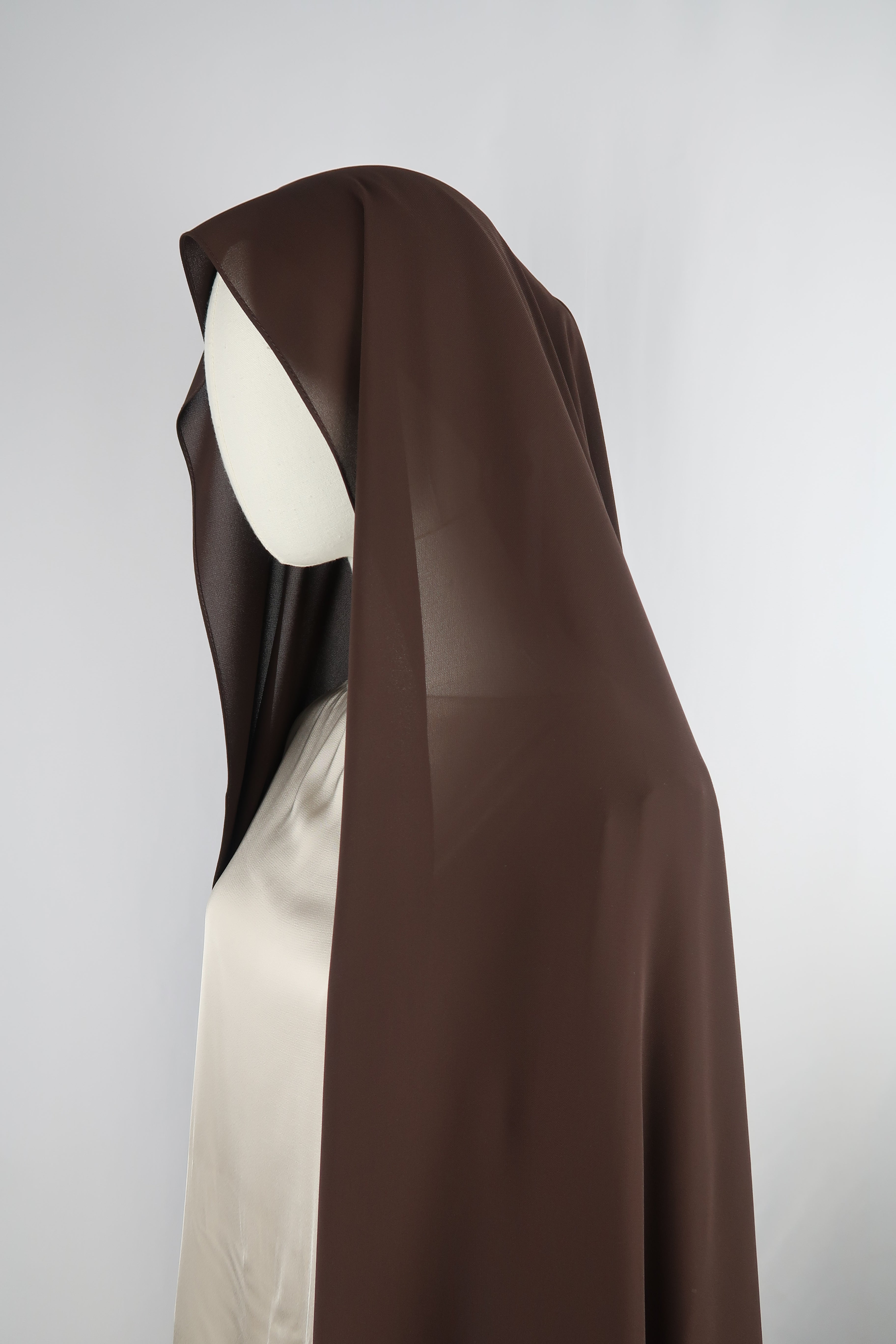 Brown Instant Chiffon Hijab