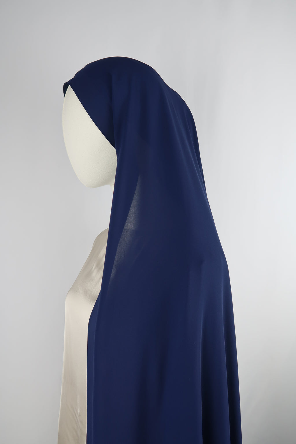 Navy Instant Chiffon Hijab
