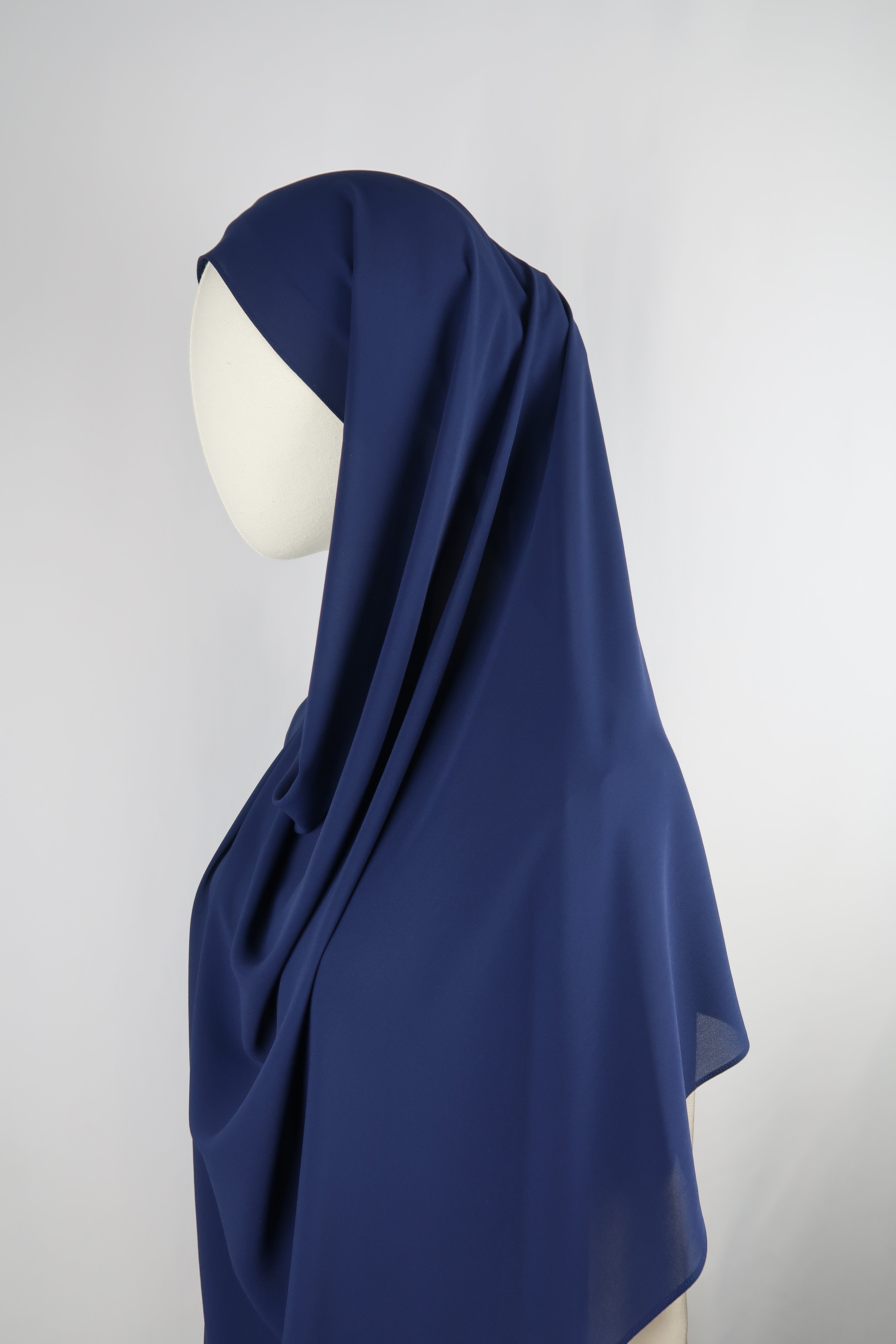 Navy Instant Chiffon Hijab