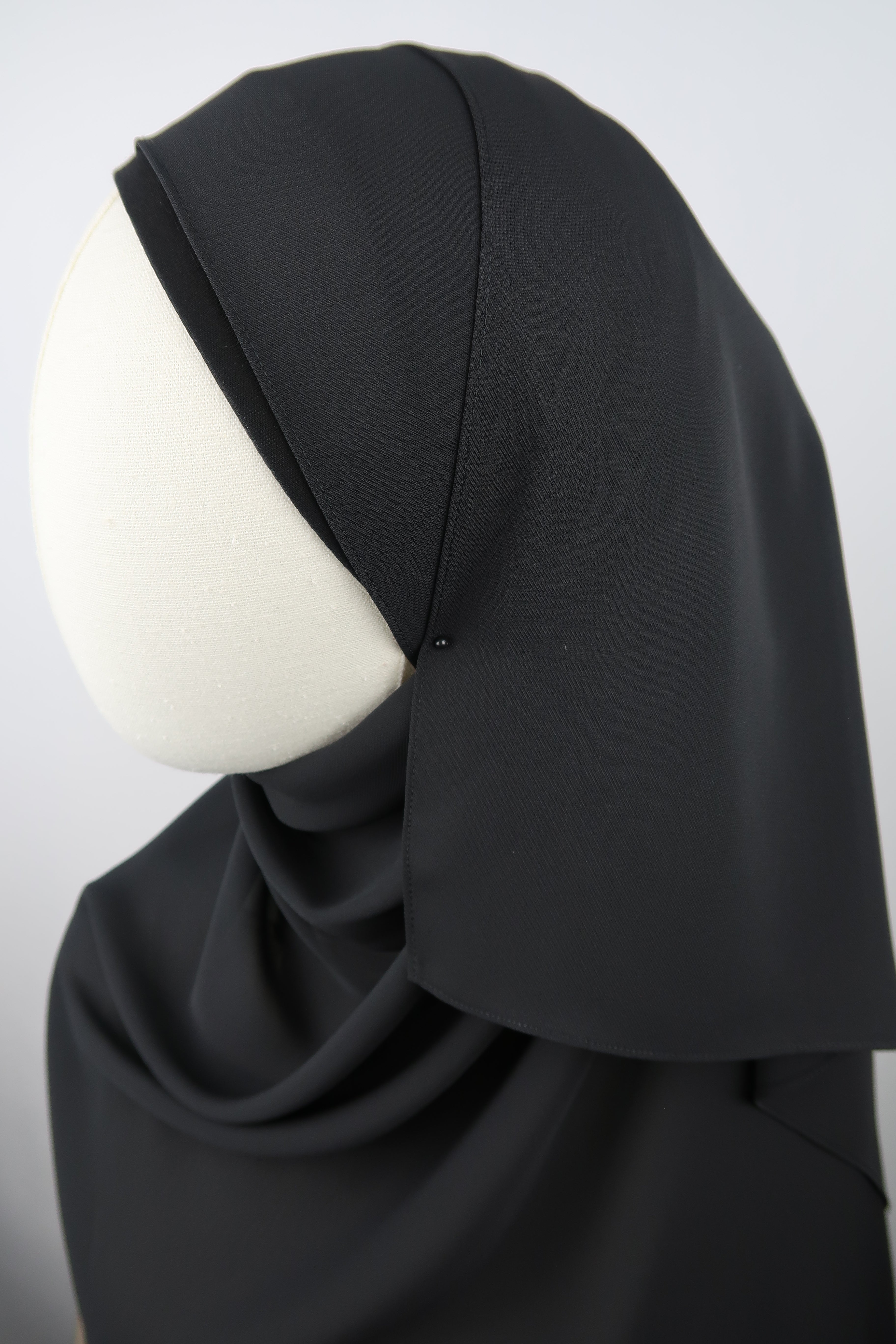 Black Instant Chiffon Hijab