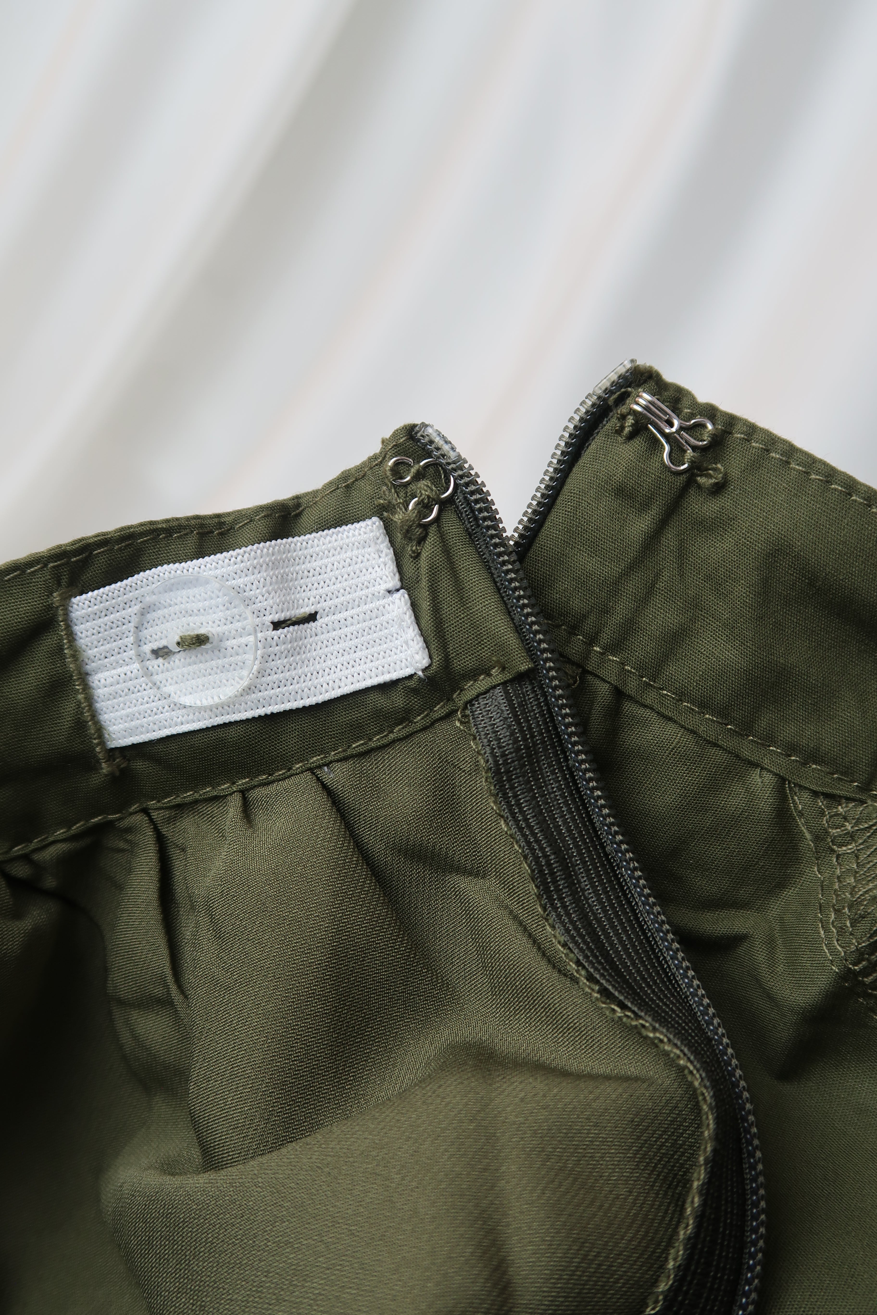 Khaki Cotton Skirt