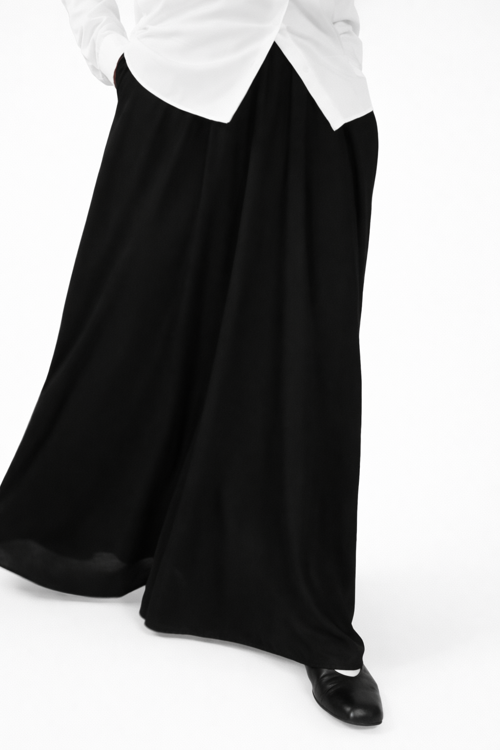 Black Linen Maxi Skirt