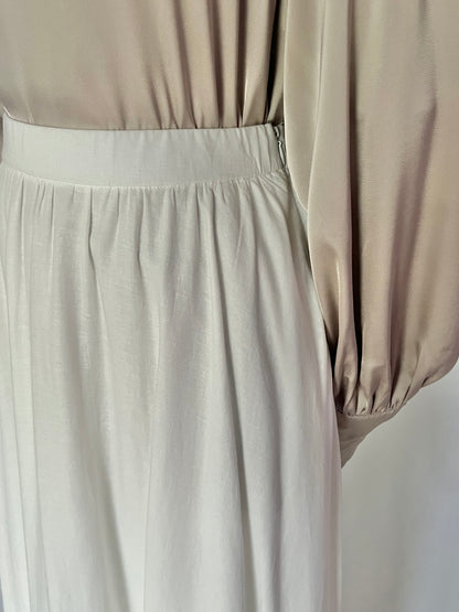 White Linen Maxi Skirt