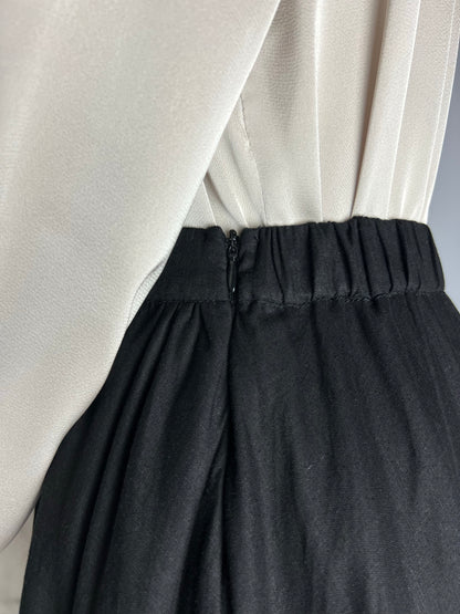Black Linen Maxi Skirt