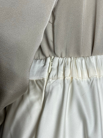 Ivory Satin Maxi Skirt