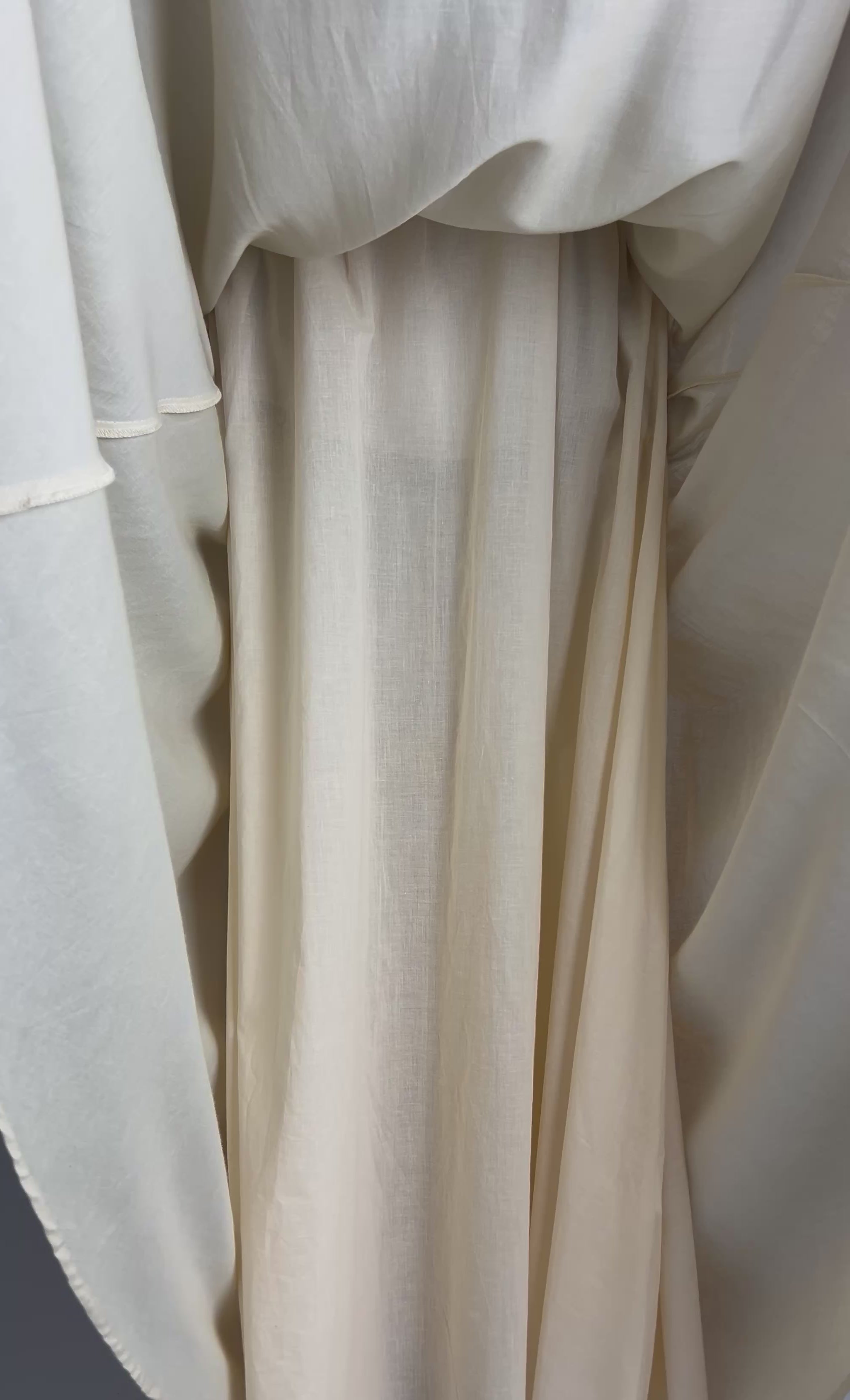 Beige Linen Maxi Skirt