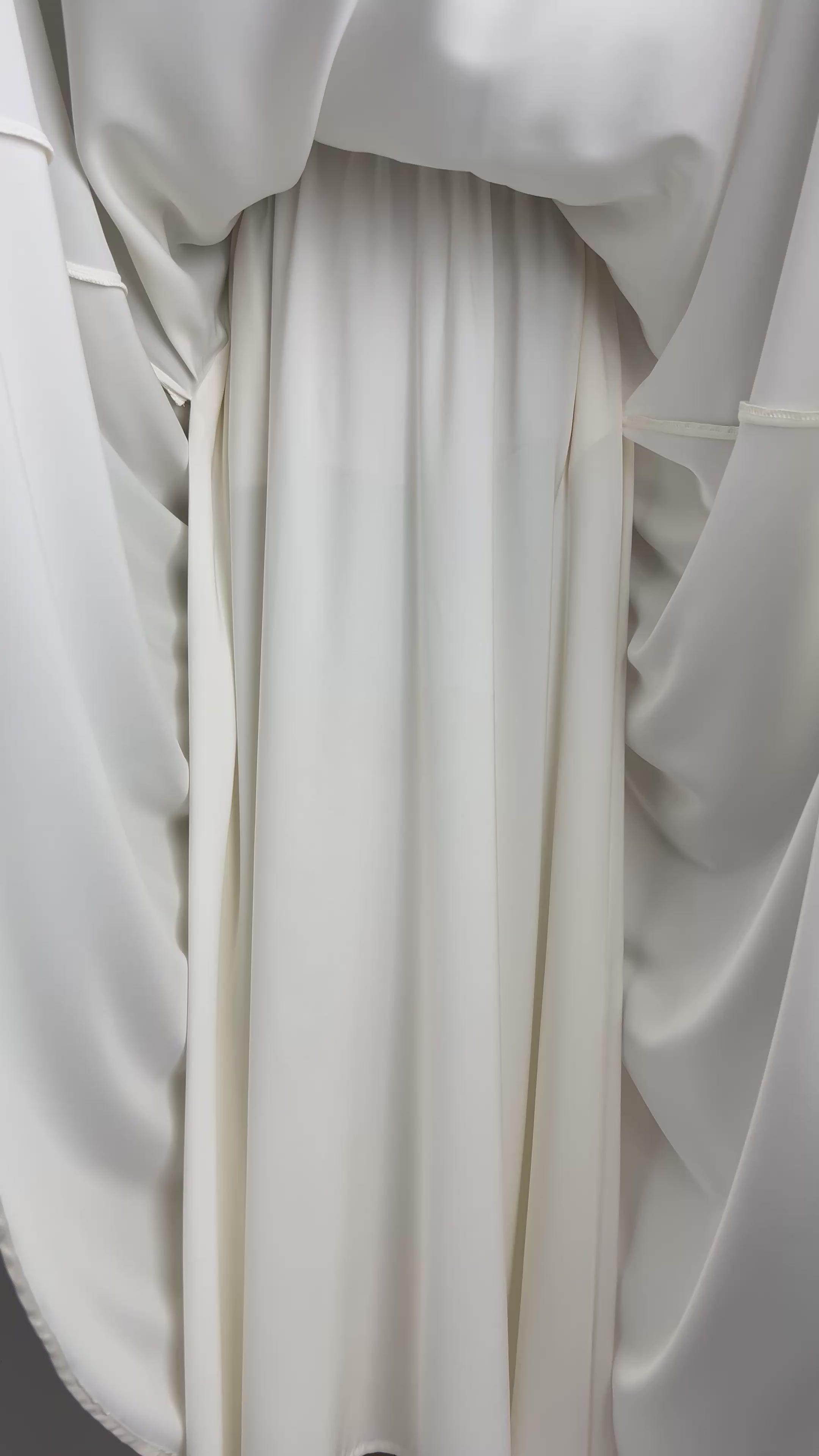 Ivory Satin Maxi Skirt