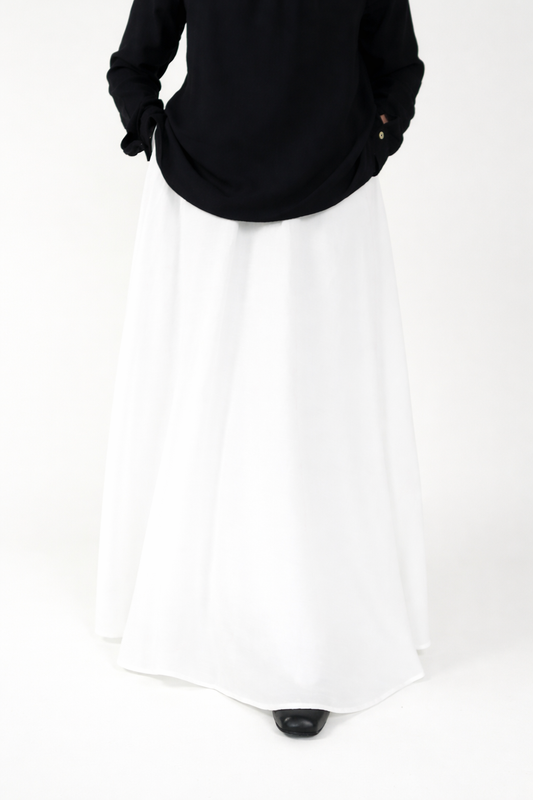 White Linen Maxi Skirt