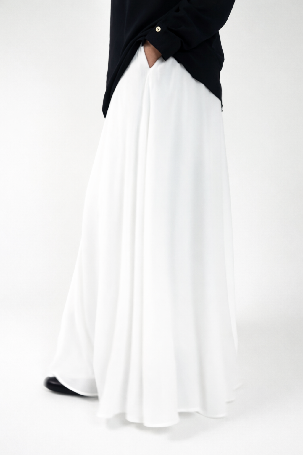 White Linen Maxi Skirt