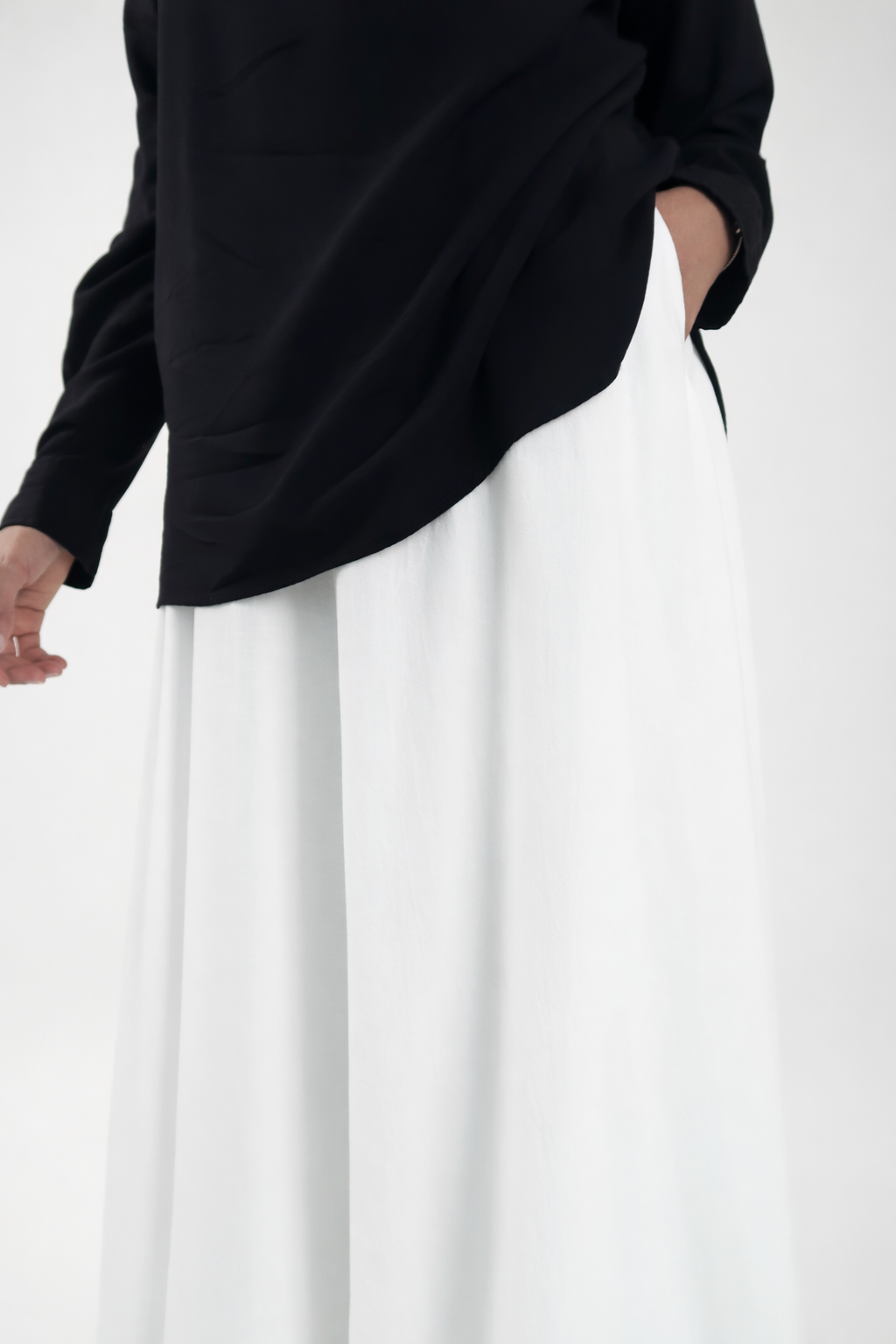 White Linen Maxi Skirt